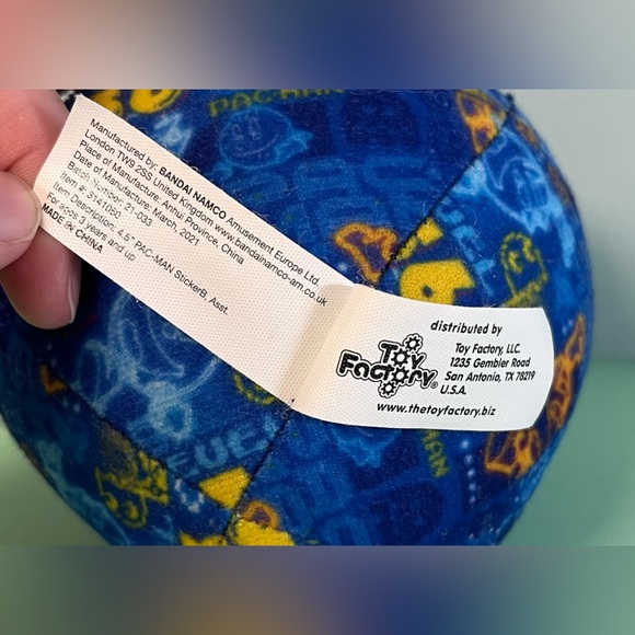 Pac-Man Plush 4.5” Stuffed Blue Arcade Design Toy, Kids Plush, Arcade Character - Picture 7 of 8